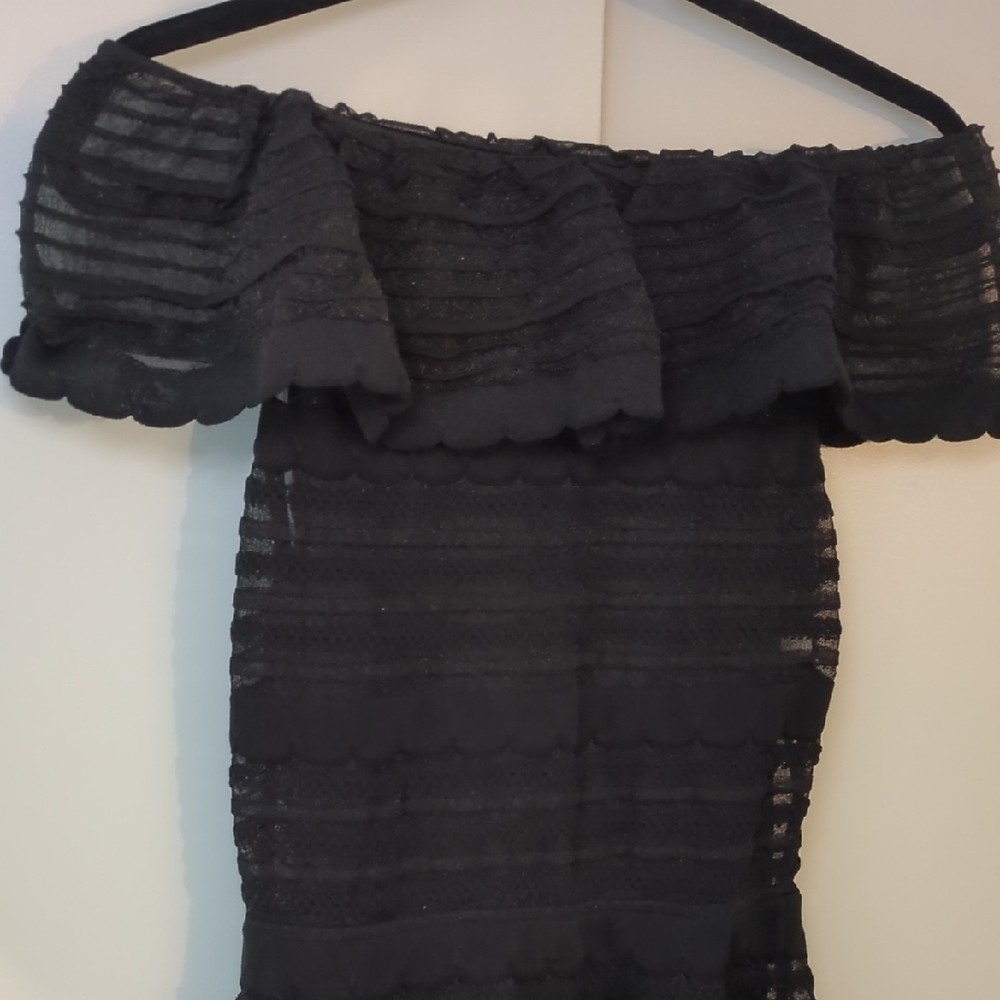 Missoni Black Off-Shoulder Midi Dress - Picture 2 of 7